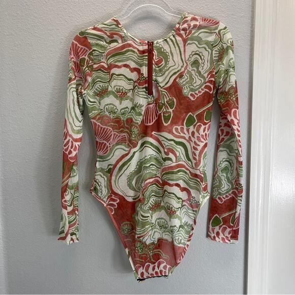 Andrea Iyamah Mesh Bodysuit Abstract Mushroom Leotard - Picture 12 of 14